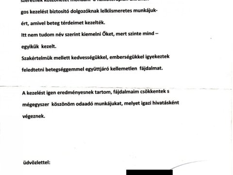 Betegeink írták 